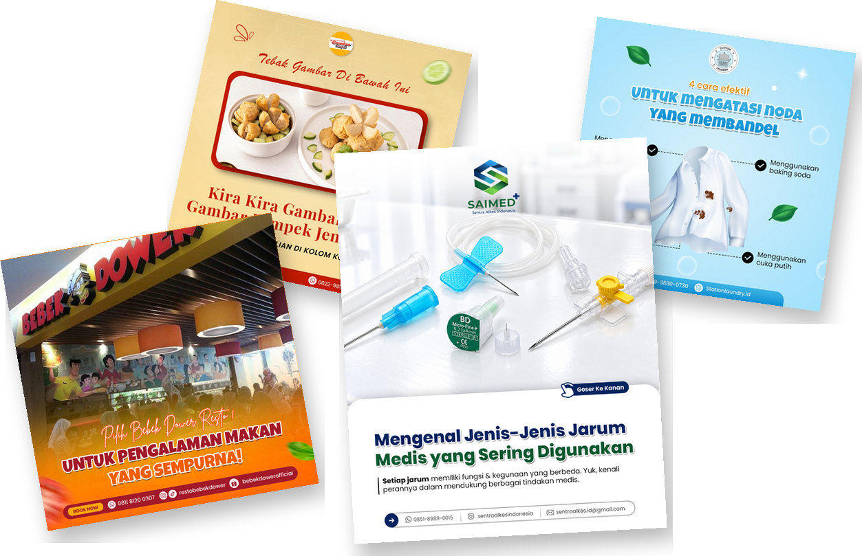Kolase karya Bebek Dower, Swankaa, SAIMED, dan Station Laundry
